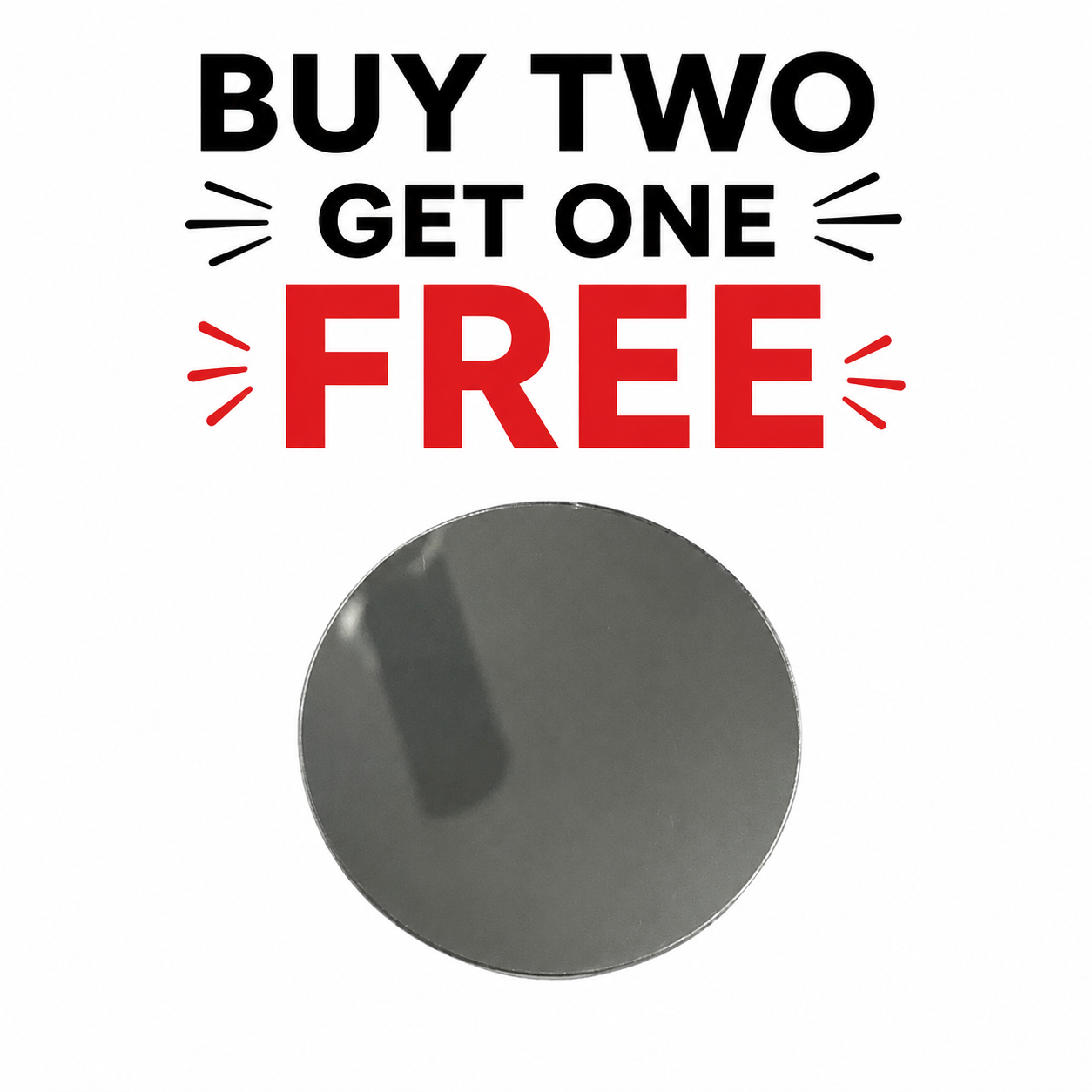 50mm Round Shatterproof Flexible Mirror (BUY 2 GET 1 FREE)