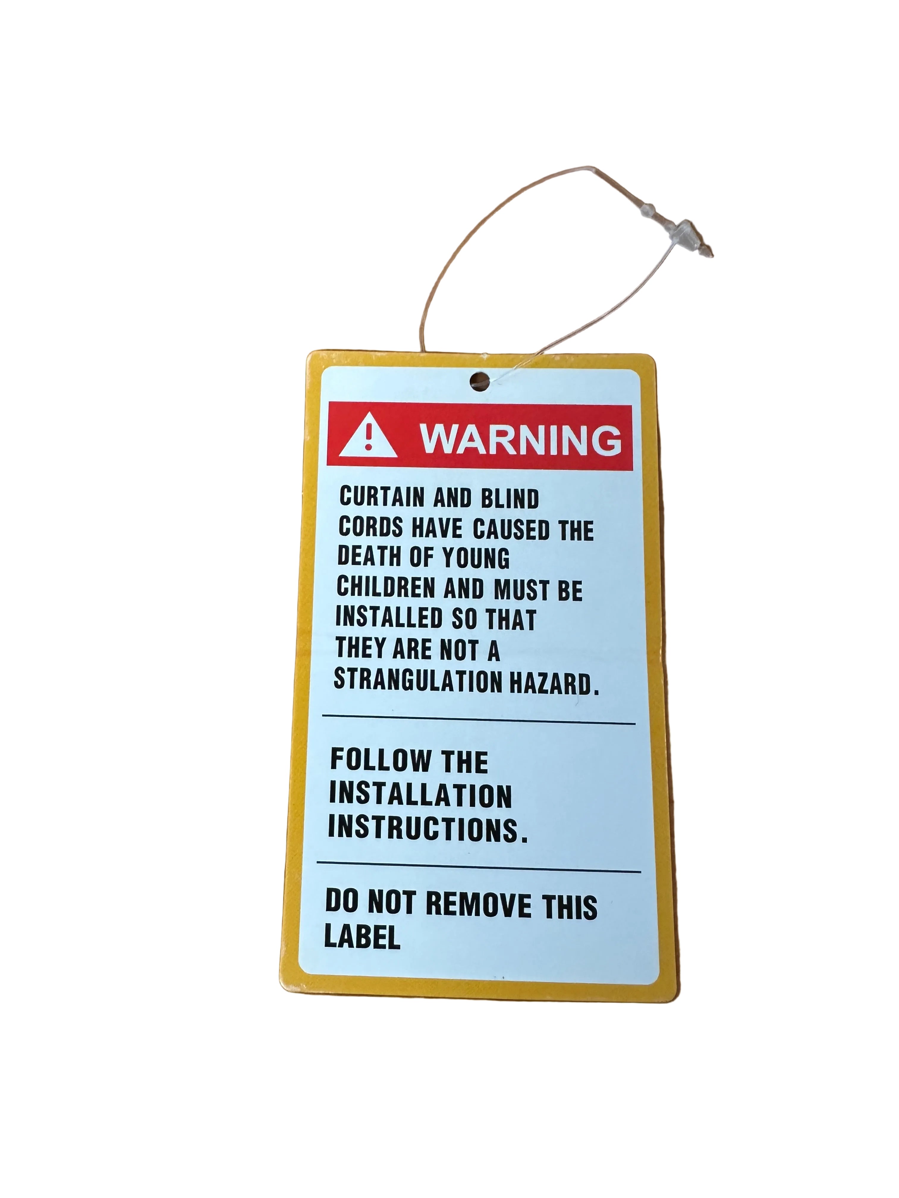 Blind Parts - Child Safety Warning Label