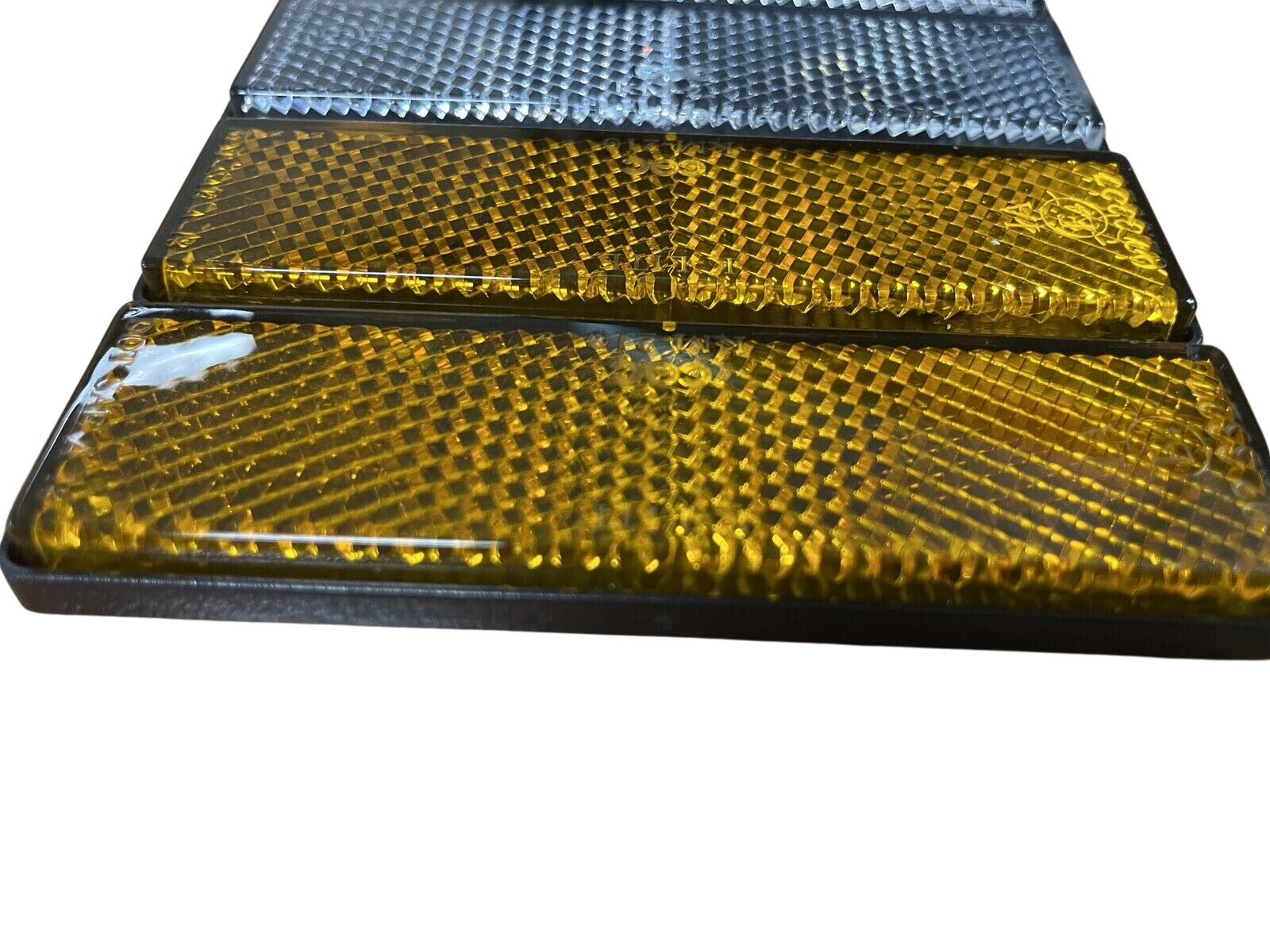 6 Piece Reflector Set - RED WHITE AMBER Self Adhesive