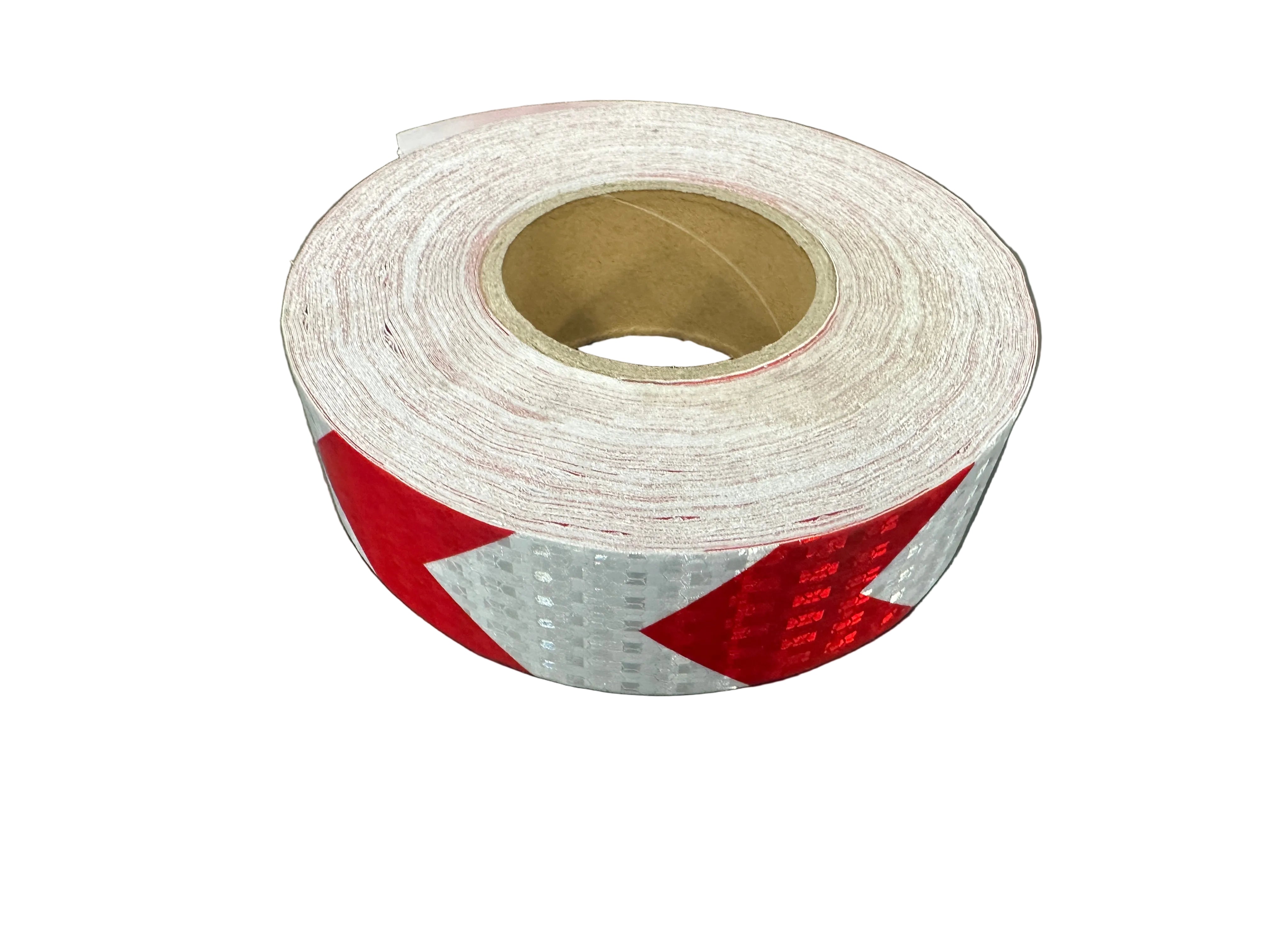 Reflective Safety Vehicle Tape - ARROW White/Red - 50mm Width Adhesive