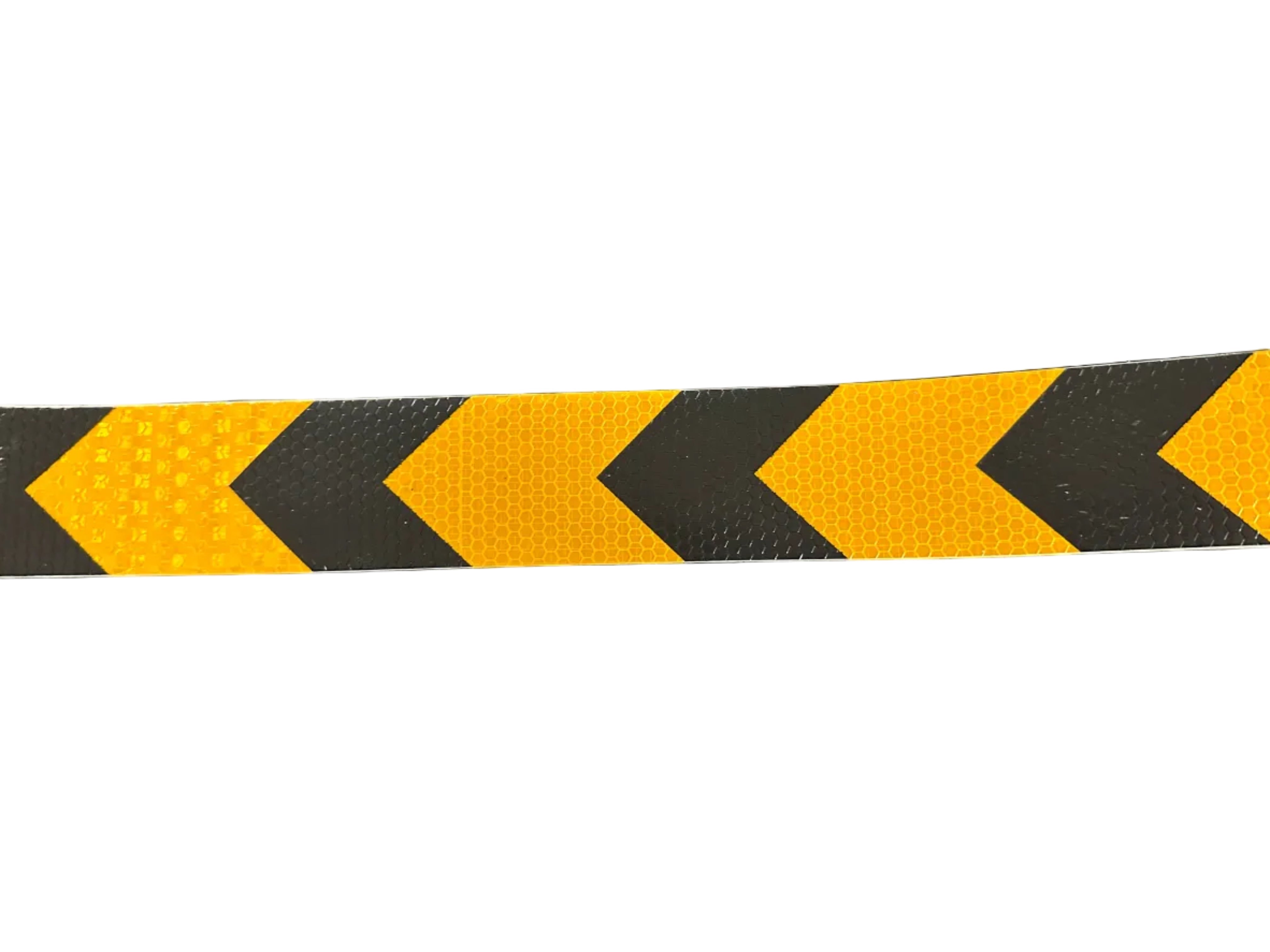 Reflective Safety Vehicle Tape - ARROW Amber/Black - 50mm Width Adhesive