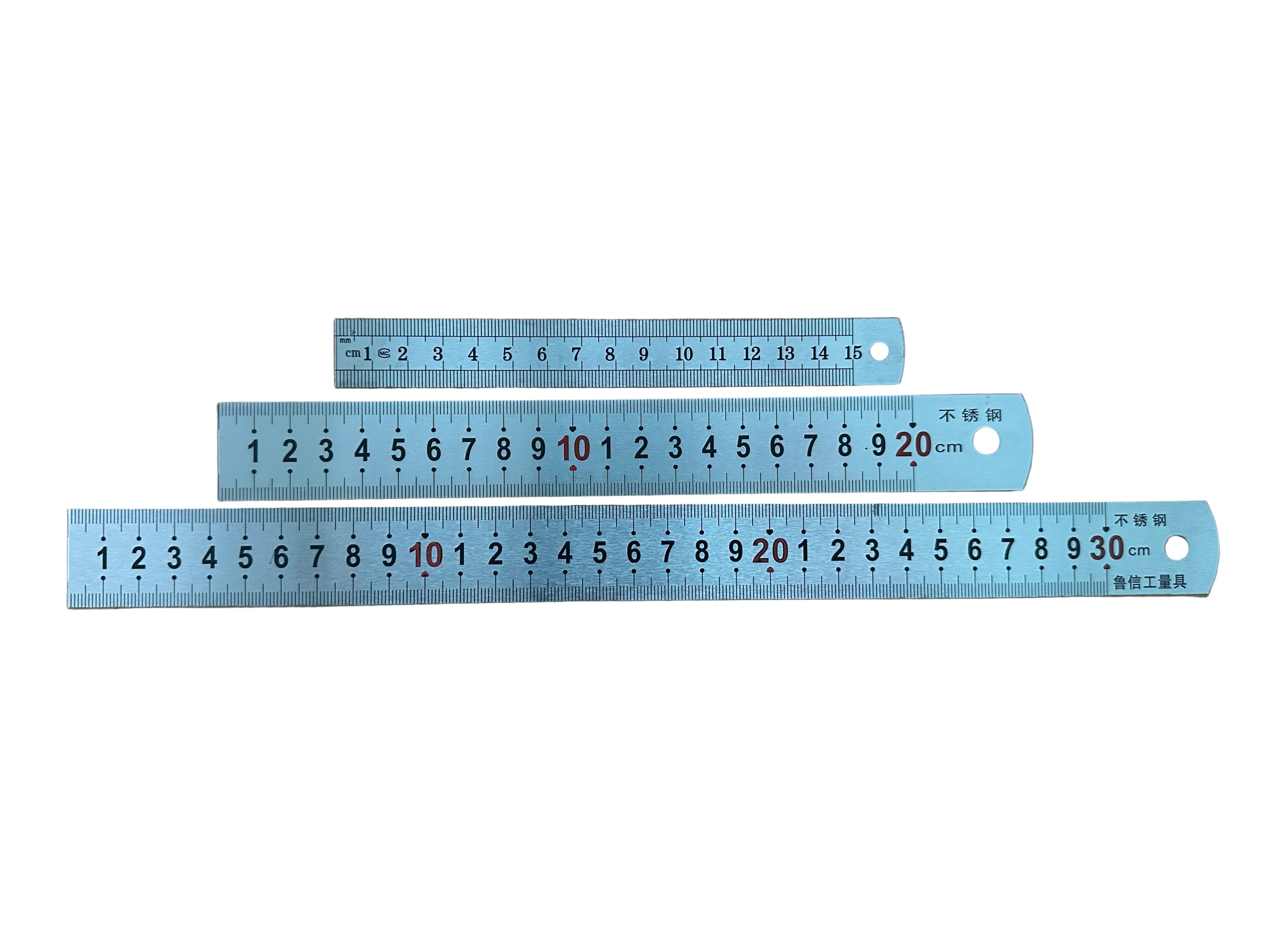 15cm 20cm 30cm Stainless Steel Ruler Double Sided
