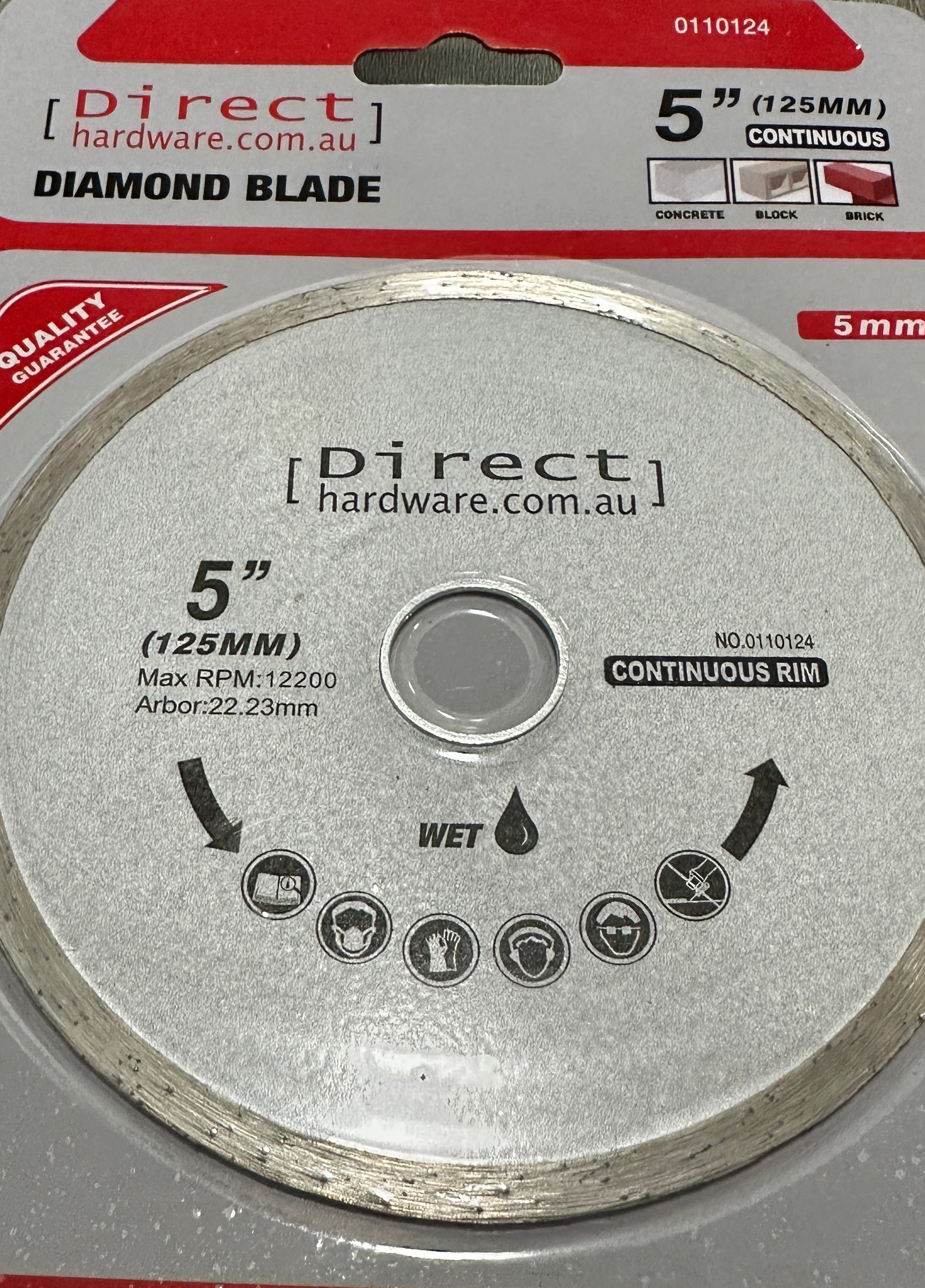 Grinder Blades - 125mm Masonry Diamond (Continuous)