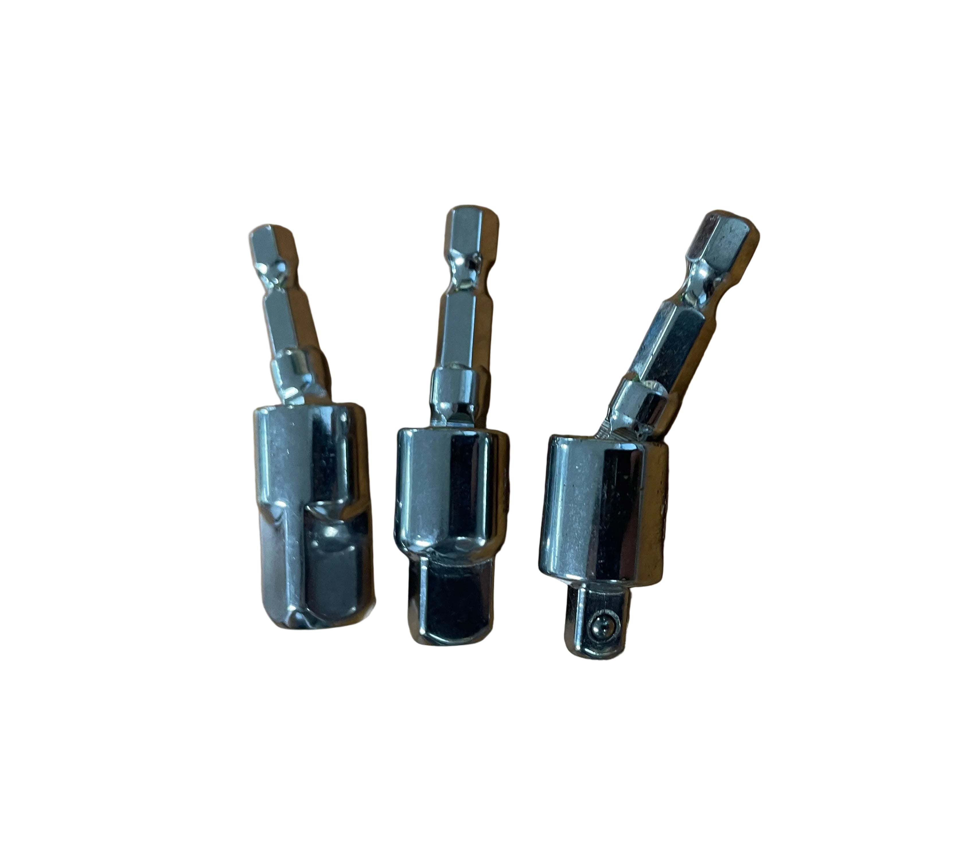 x3 Set 1/2" 1/4" 3/8" Swivel Socket Adaptor Set Hex Shank Bits