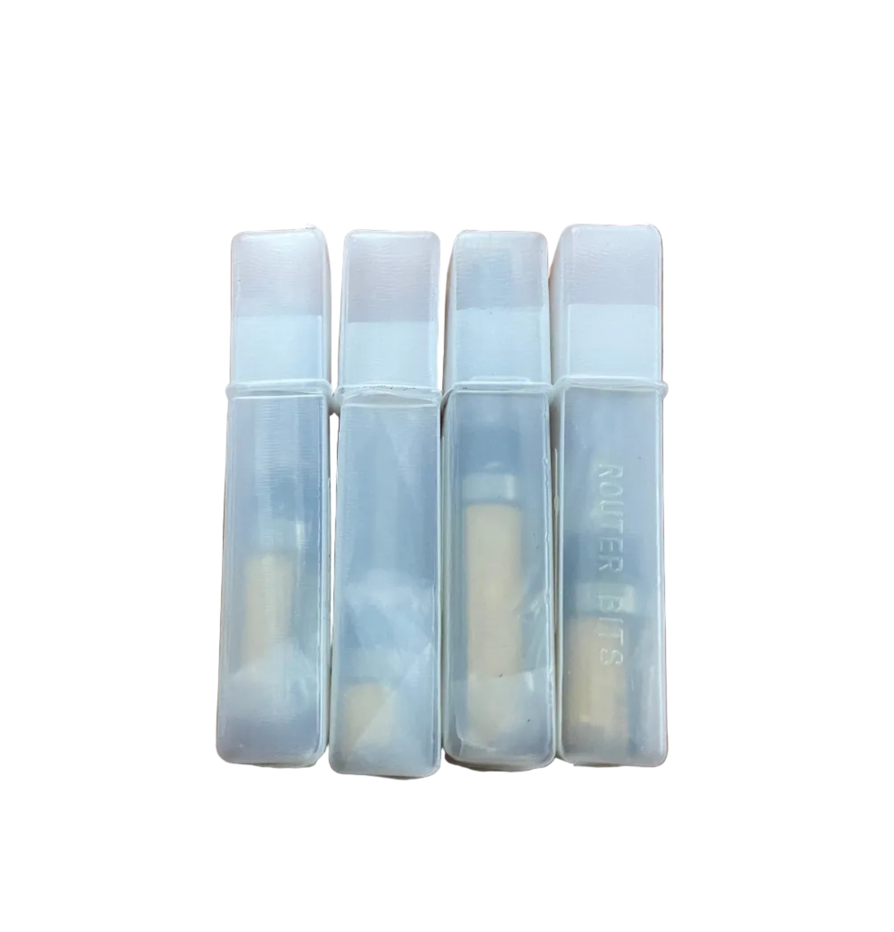 4 Piece 1/4" Shank Flute Flush Trim Router Bit Set