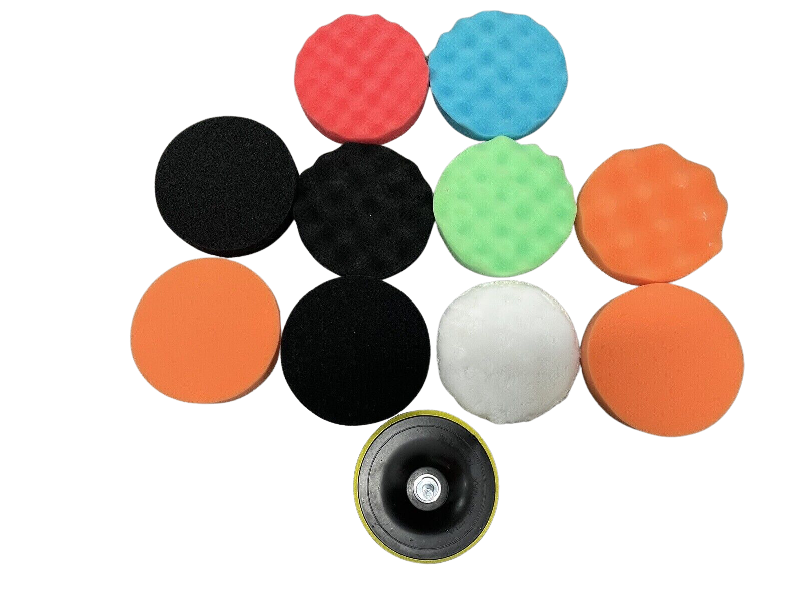 12x 125mm 5" Buffing Waxing Polishing Sponge Pads Set
