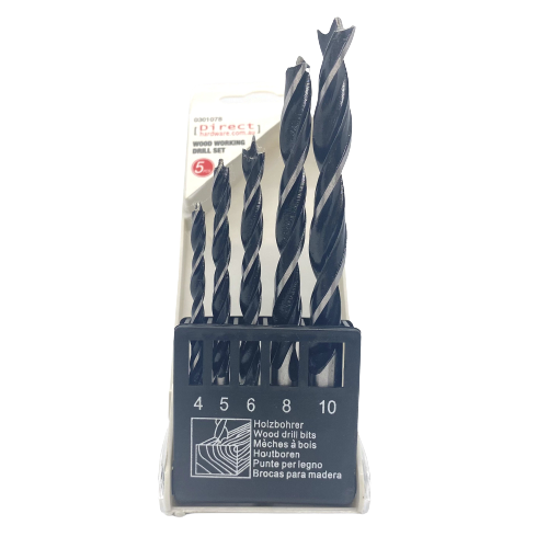 5 Piece Wood Working Heavy Duty Drill Set