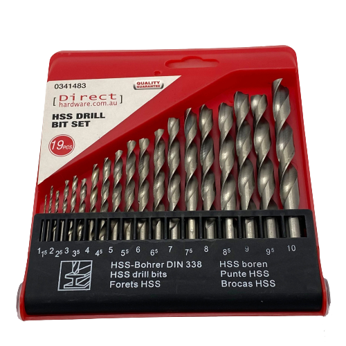 19 Piece HSS Heavy Duty Drill Bit Set