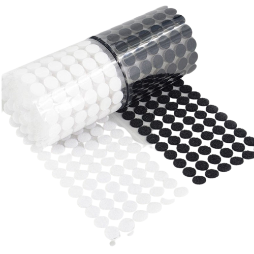 Adhesive HOOK AND LOOP Fastening Dots WHITE / BLACK