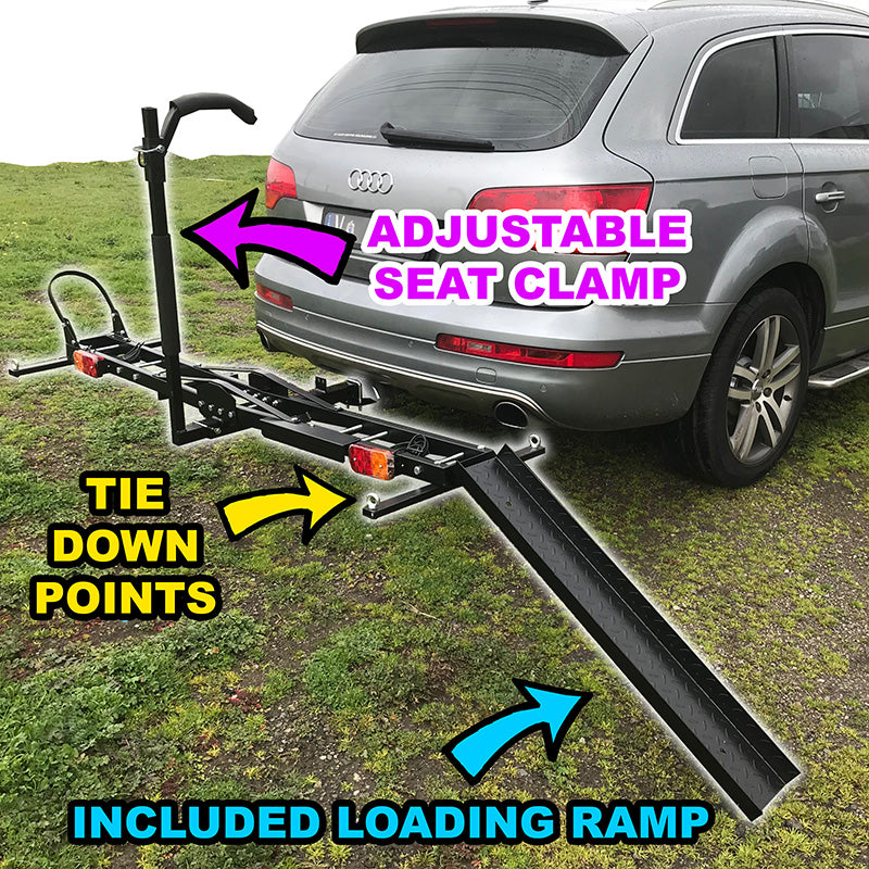 Motorbike Carrier with Ramp, Brake Light and Indicators