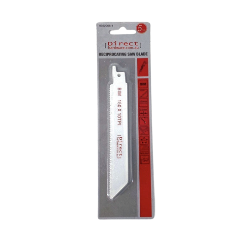 Reciprocating Saw Blades - 150mm / 10TPI (Packs of 5)