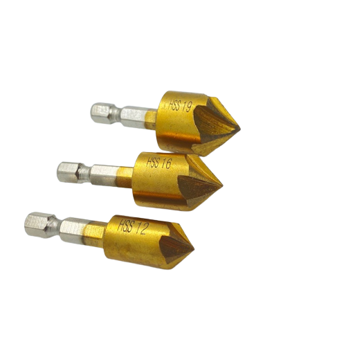 6 Piece Chamfer Countersink Deburring Drill Bit Set