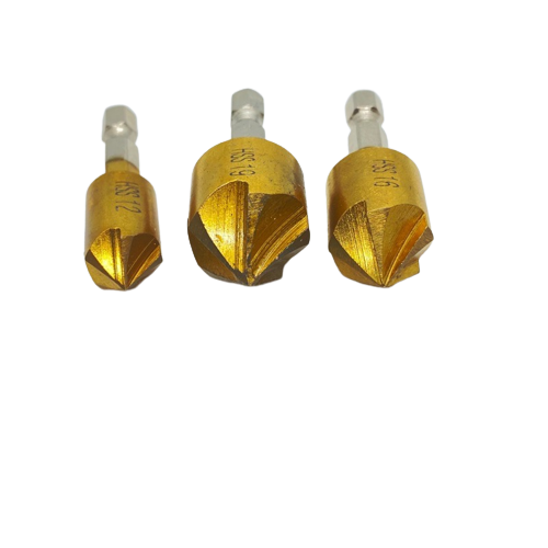 6 Piece Chamfer Countersink Deburring Drill Bit Set