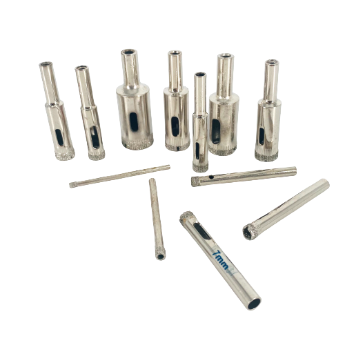 Diamond Tipped Glass Cutter Hole Saw - 12 Piece Set