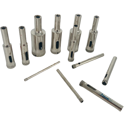 Diamond Tipped Glass Cutter Hole Saw - 12 Piece Set