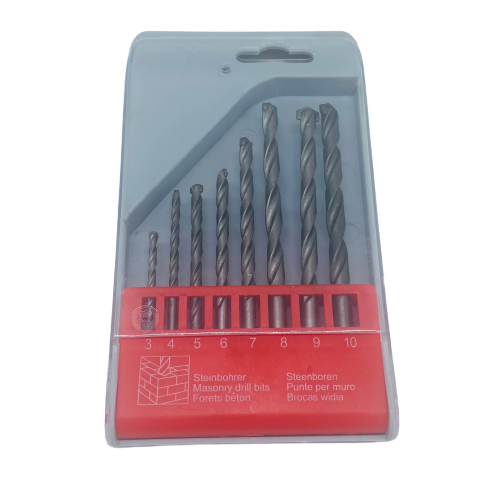 8pcs Masonry Hammer Drill Bit with Round Shank