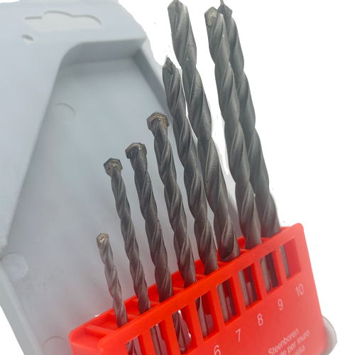 8pcs Masonry Hammer Drill Bit with Round Shank