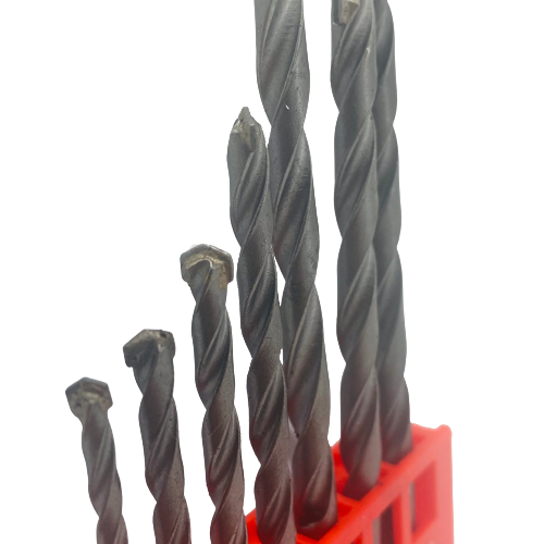 8pcs Masonry Hammer Drill Bit with Round Shank