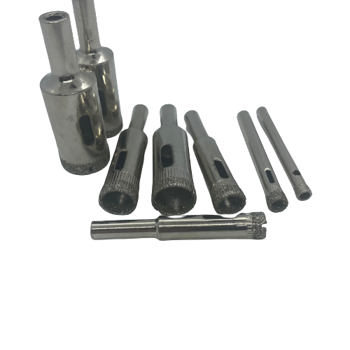 Diamond Tipped Glass Cutter Hole Saw - 8 Piece Set