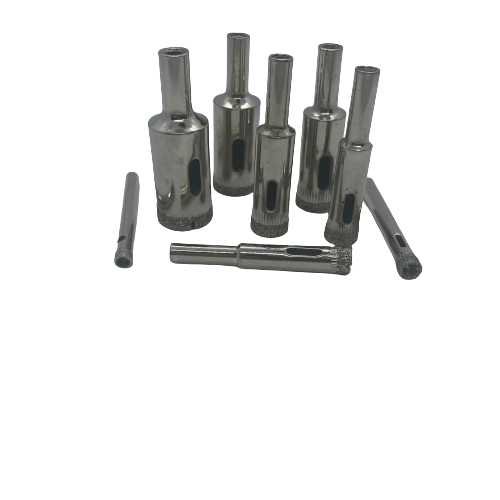 Diamond Tipped Glass Cutter Hole Saw - 8 Piece Set