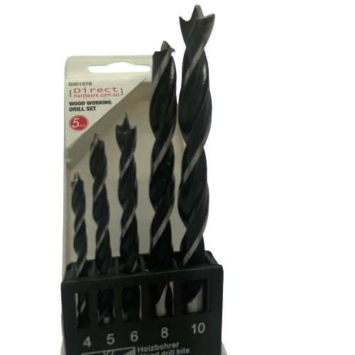 5 Piece Wood Working Heavy Duty Drill Set