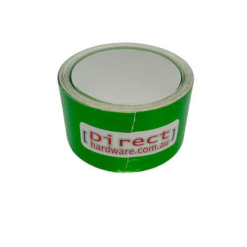 Reflective Tape - Green - 50mm Width Adhesive
