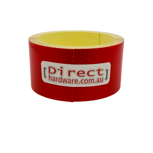 Reflective Safety Tape - Red - 50mm Width Adhesive