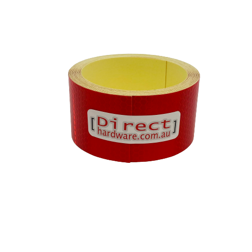 Reflective Safety Tape - Red - 50mm Width Adhesive