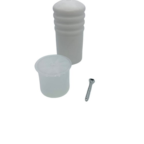 5 x White PVC Stop - 80MM LONG