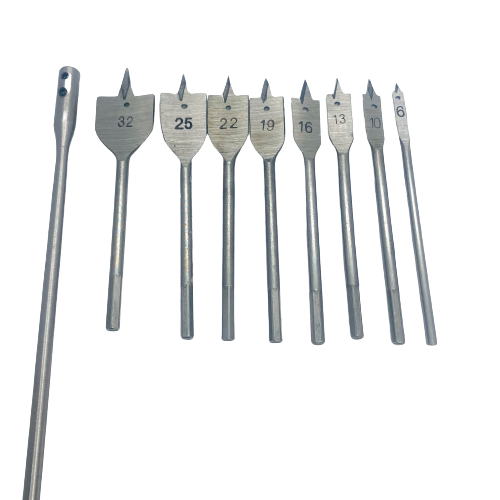 10 Piece Spade Bit Set (6-32mm)