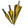 3 Piece HSS Spiral Step Drill Set 4-32mm