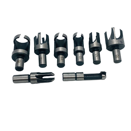 8 Piece Wood Plug Cutter Set Tenon Dowel Cutting Tools