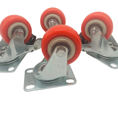 2" (50mm) Heavy Duty Swivel Castor Wheels - 4 Piece Set
