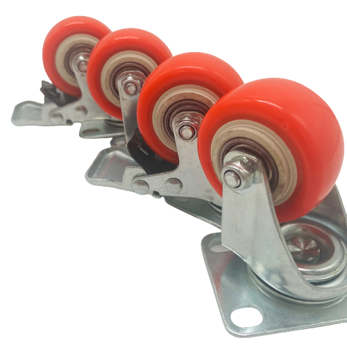 2" (50mm) Heavy Duty Swivel Castor Wheels - 4 Piece Set