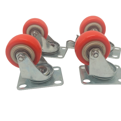2" (50mm) Heavy Duty Swivel Castor Wheels - 4 Piece Set