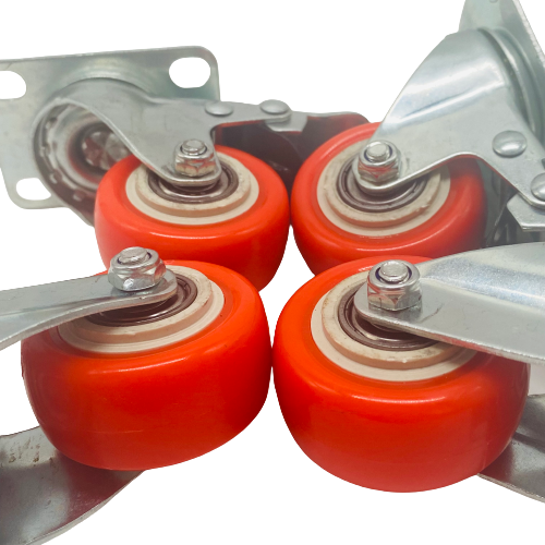 2" (50mm) Heavy Duty Swivel Castor Wheels - 4 Piece Set