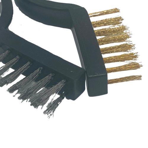 3 Piece Wire Brush Set - Brass, Stainless, Nylon