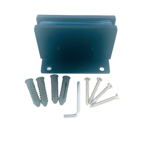 90° Black Stainless Steel Shower Door Hinge