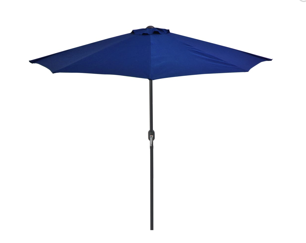 Half Size Canopy Compact Garden / Patio Umbrella (Blue Color)