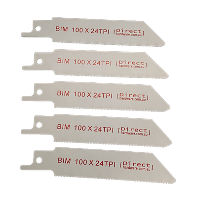 Reciprocating Saw Blades - 100mm / 24TPI (Packs of 5)