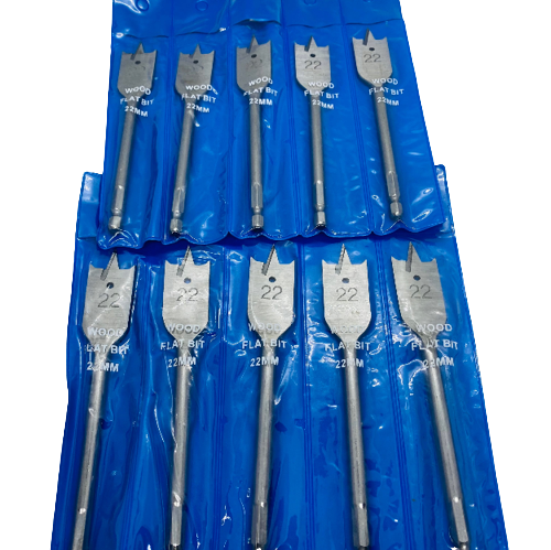 22mm x 150mm Long Timber Spade Drill Bit - 10 Pieces
