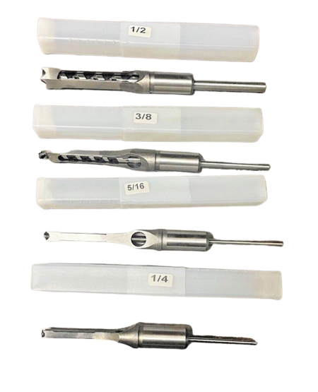 4 Piece Square Hole Mortice Woodworking Drill Bit