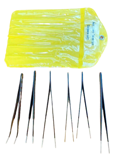 6 Piece Stainless Steel Tweezer Kit (Anti-static)