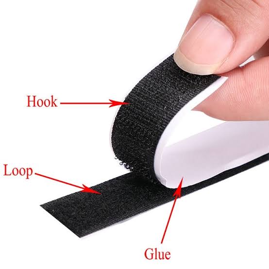 Self Adhesive HOOK and LOOP Fastener Tape Black - 16mm 25mm 38mm 50mm 100mm