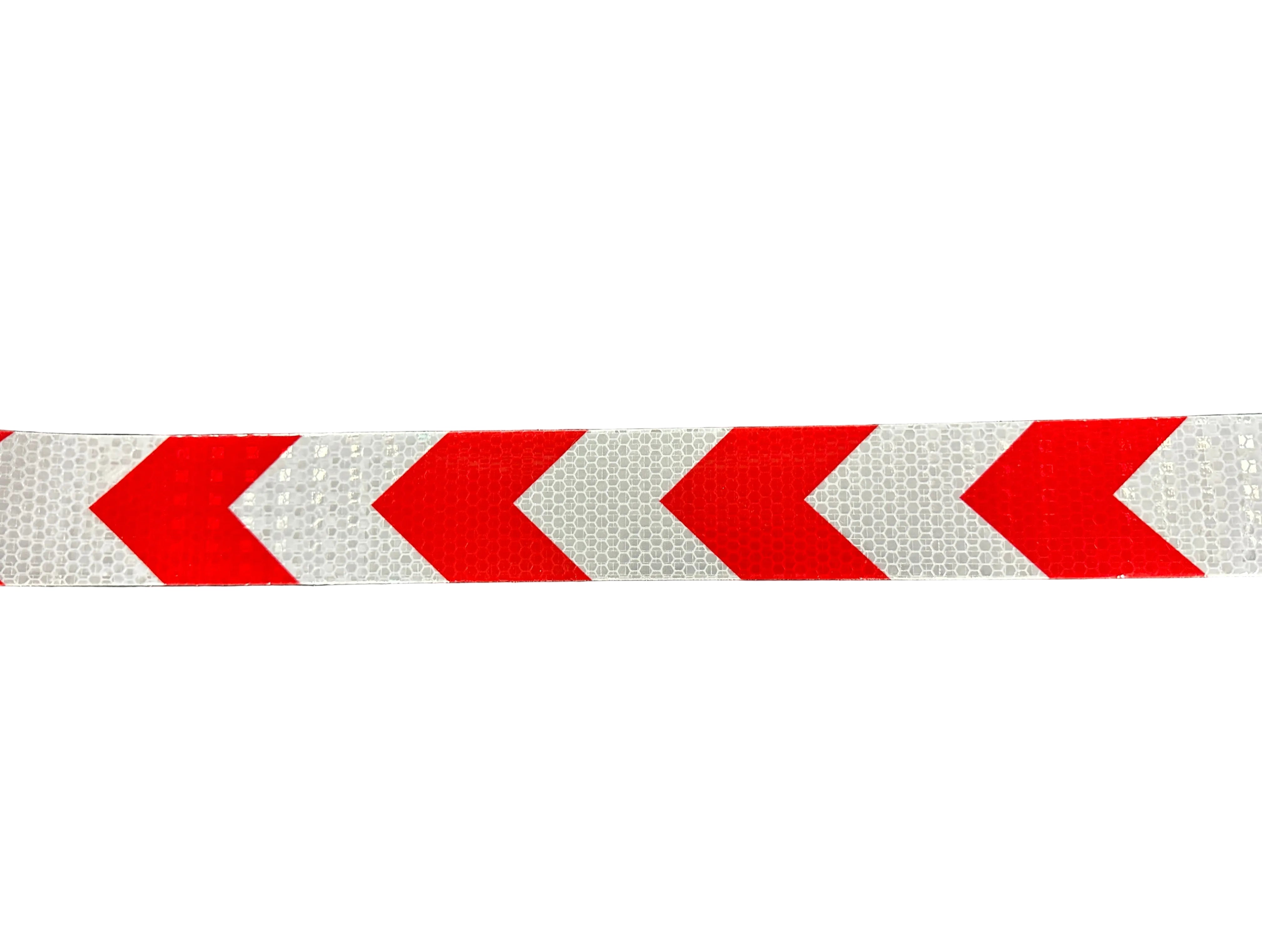 Reflective Safety Vehicle Tape - ARROW White/Red - 50mm Width Adhesive