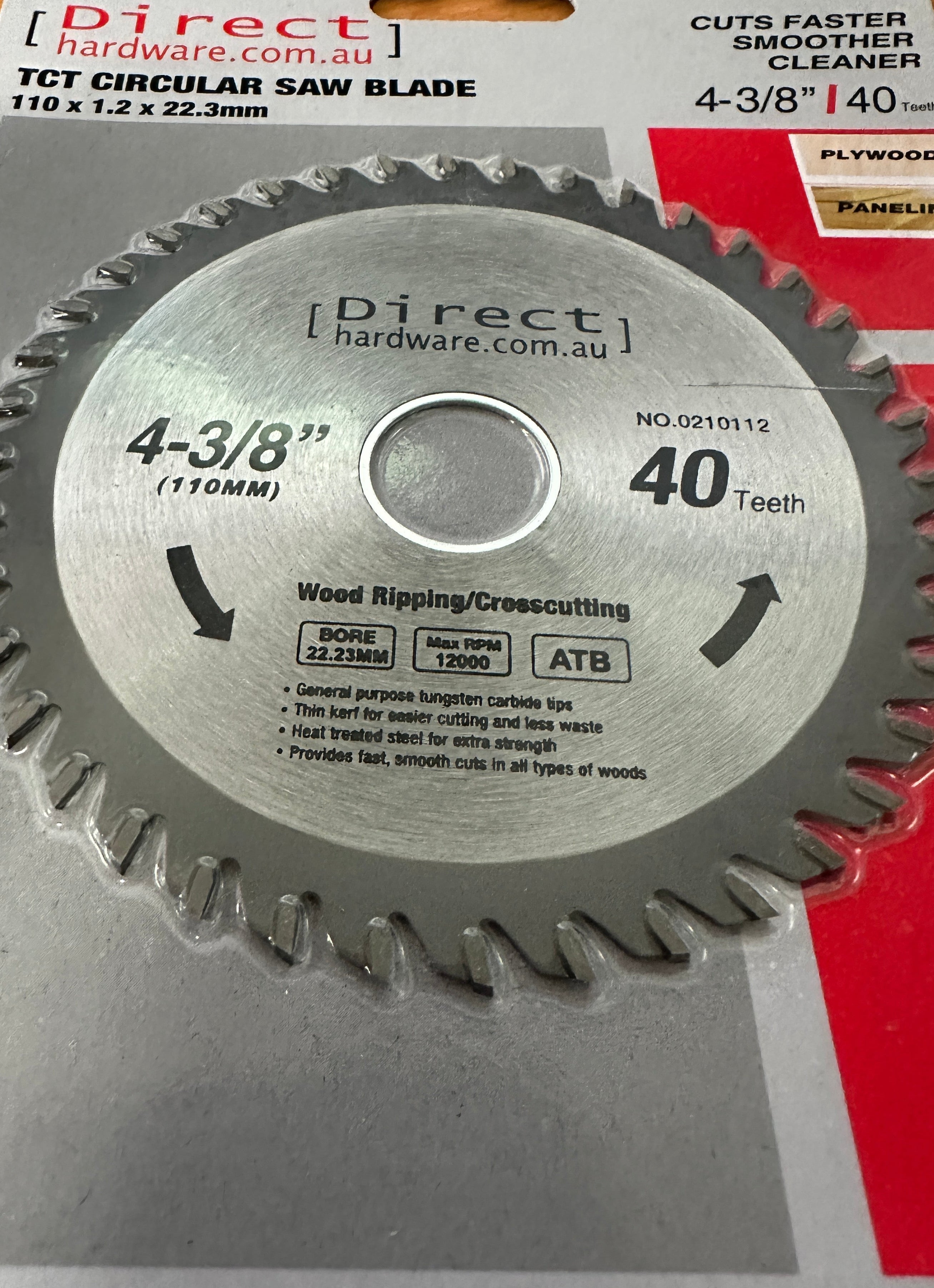 Circular Saw Blade 110mm 40T Aluminium Wood