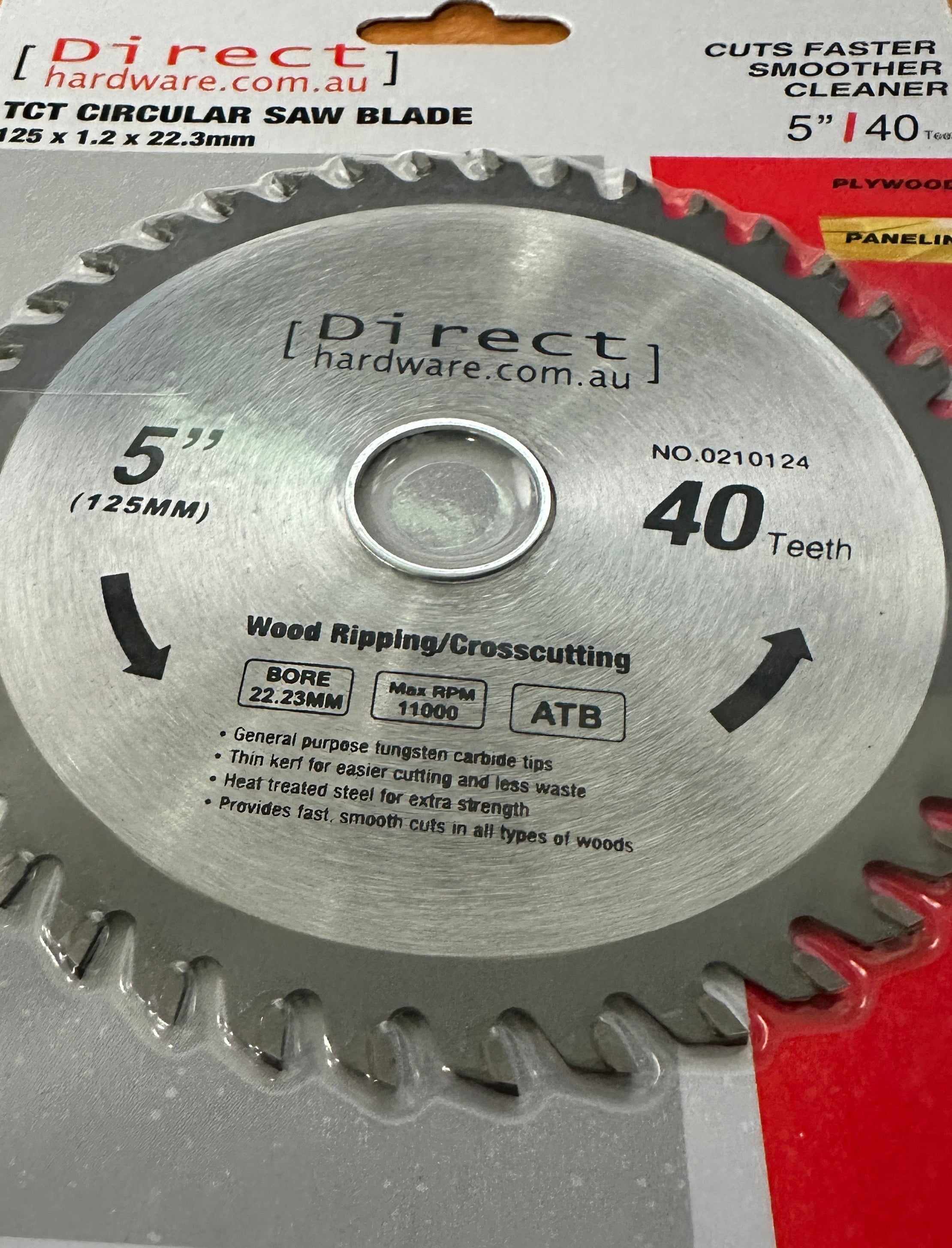Circular Saw Blade 125mm 40T Aluminium Wood