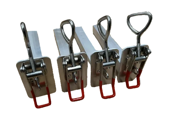 Set of 4 Lift off Clamps (With hook clips) For Ute Canopy