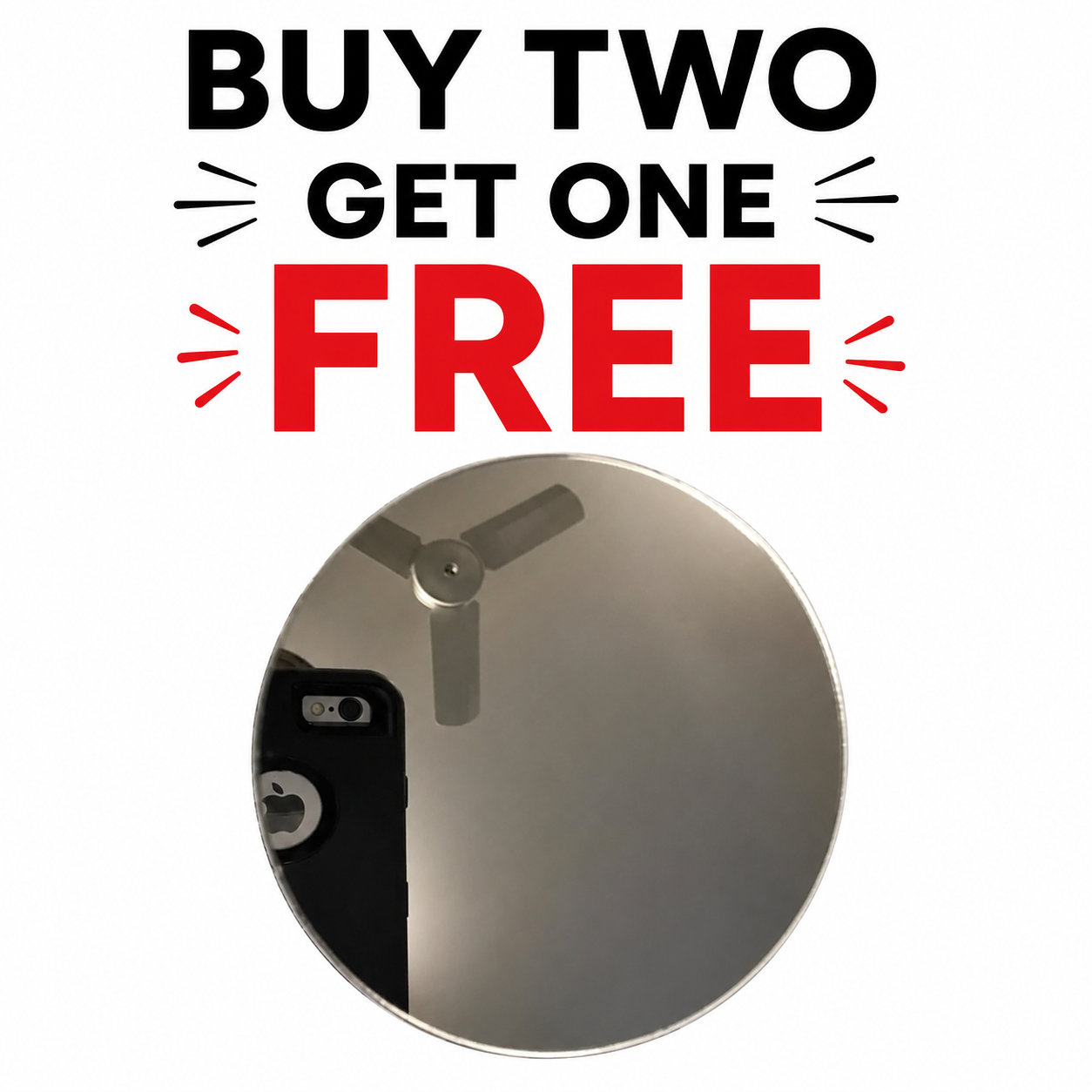 100mm Round Shatterproof Flexible Mirror (BUY 2 GET 1 FREE)