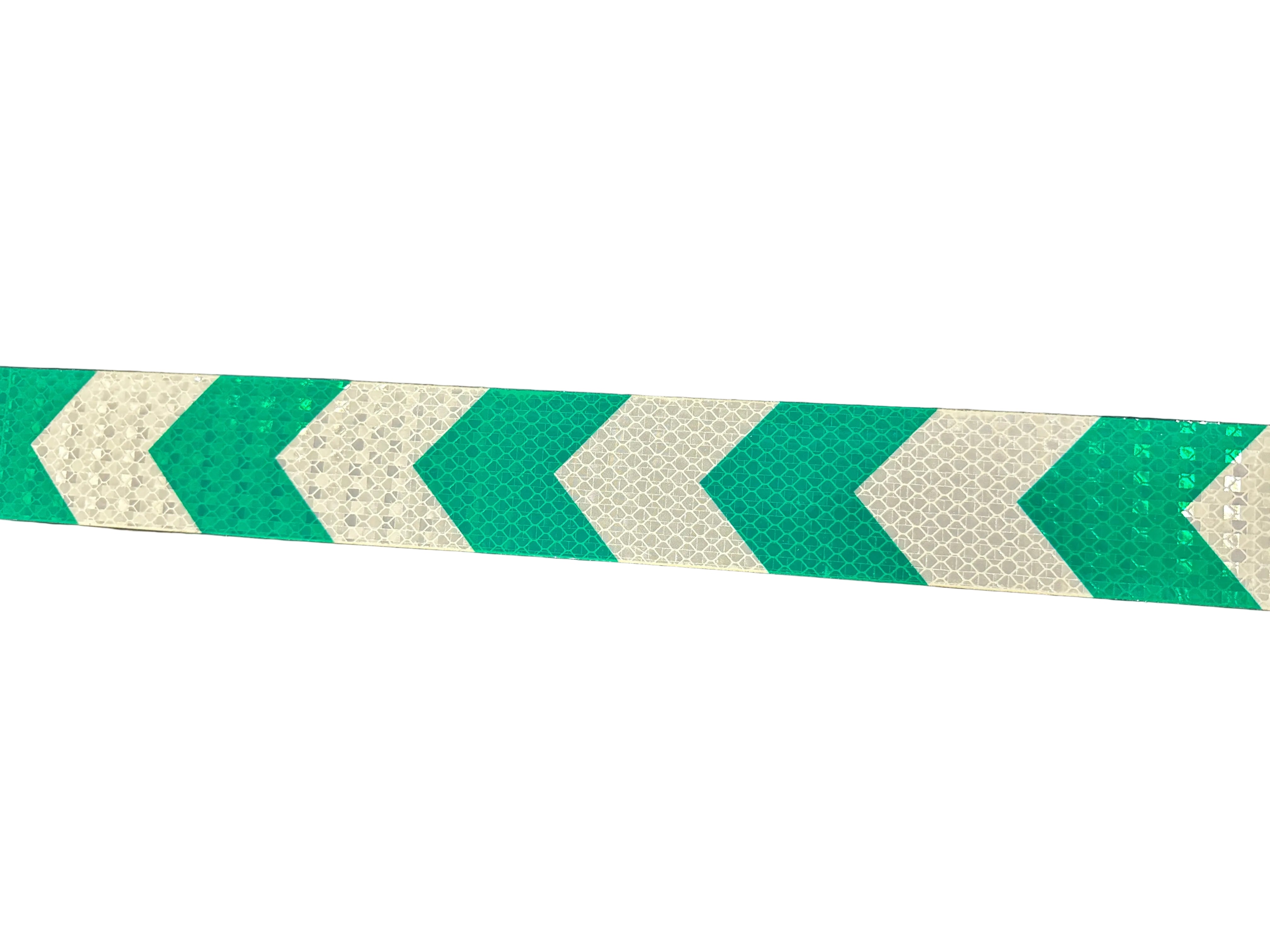 Reflective Safety Vehicle Tape - ARROW White/Green - 50mm Width Adhesive